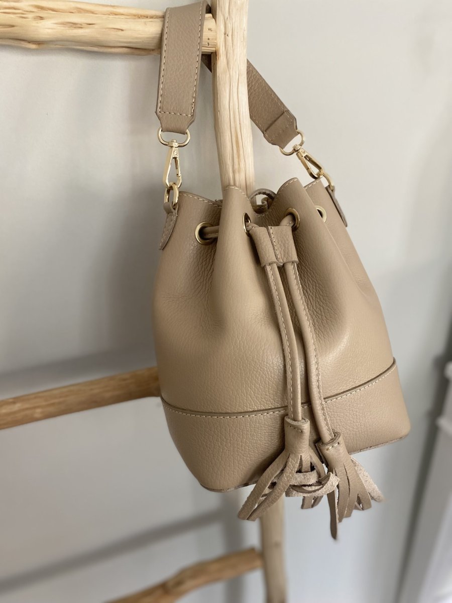 BOLSO PIEL MODELO LUCIA TOPO - Imagen 2