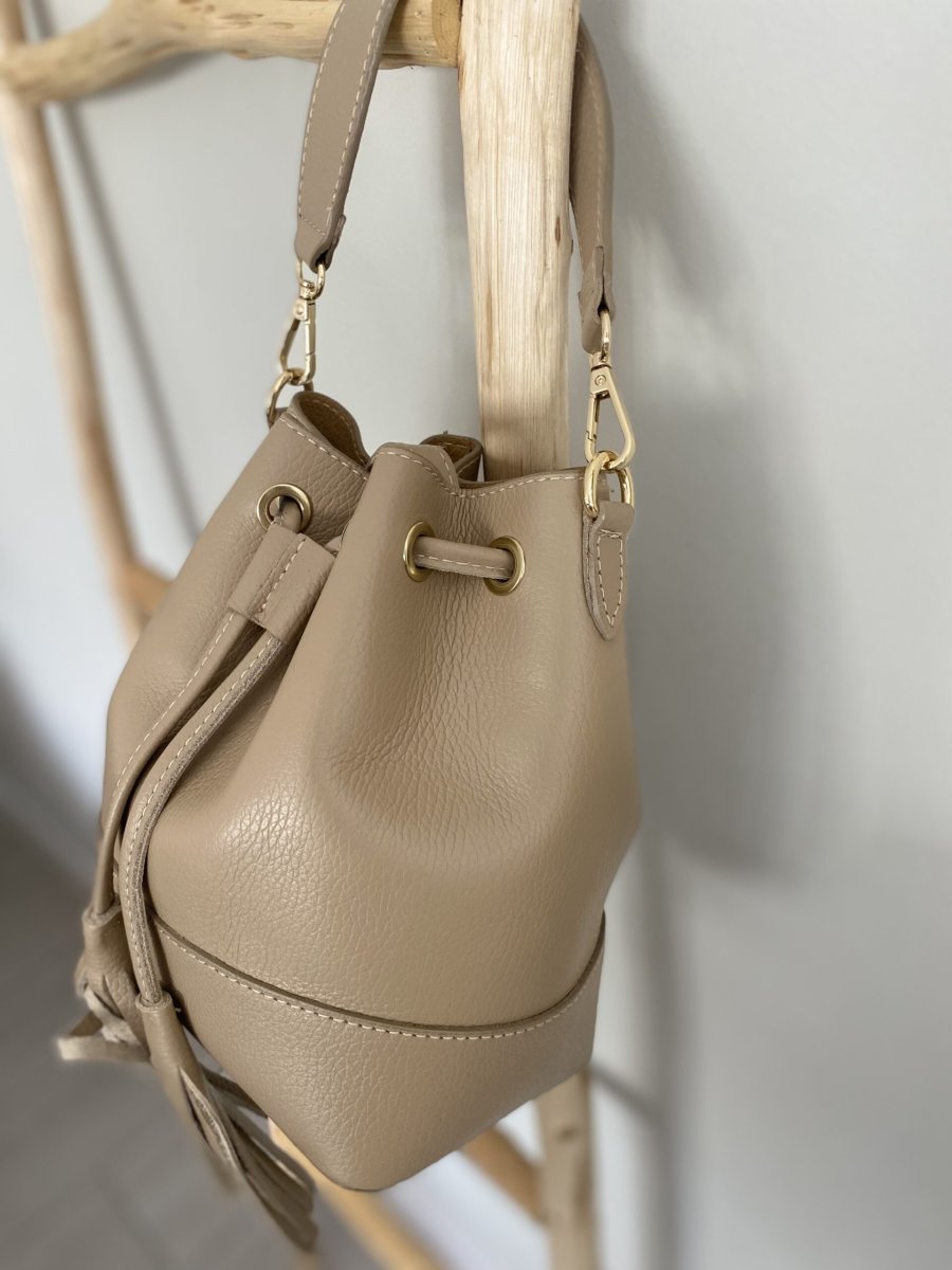 BOLSO PIEL MODELO LUCIA TOPO - Imagen 3