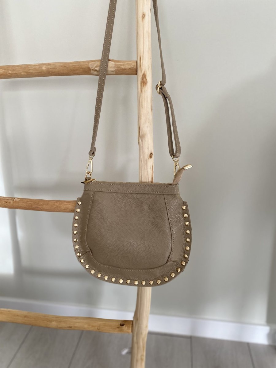 BOLSO PIEL BANDOLERA VIRGINIA TOPO